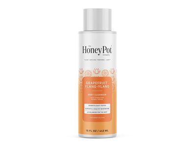 The Honey Pot Company Body Cleanser, Grapefruit Ylang-Ylang, 15 fl oz/443 mL