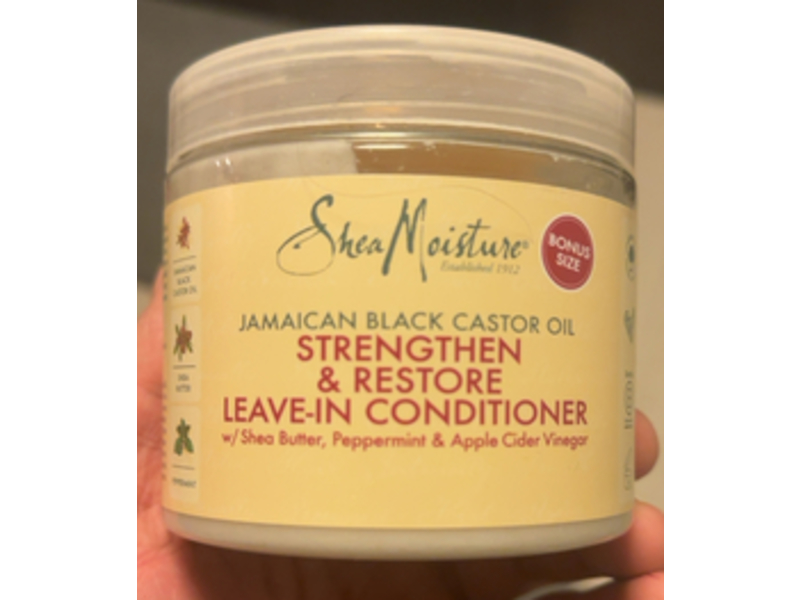 Shea Moisture Strengthen & Restore Leave In Conditioner, Jamaican Black Castor Oil, 312 g
