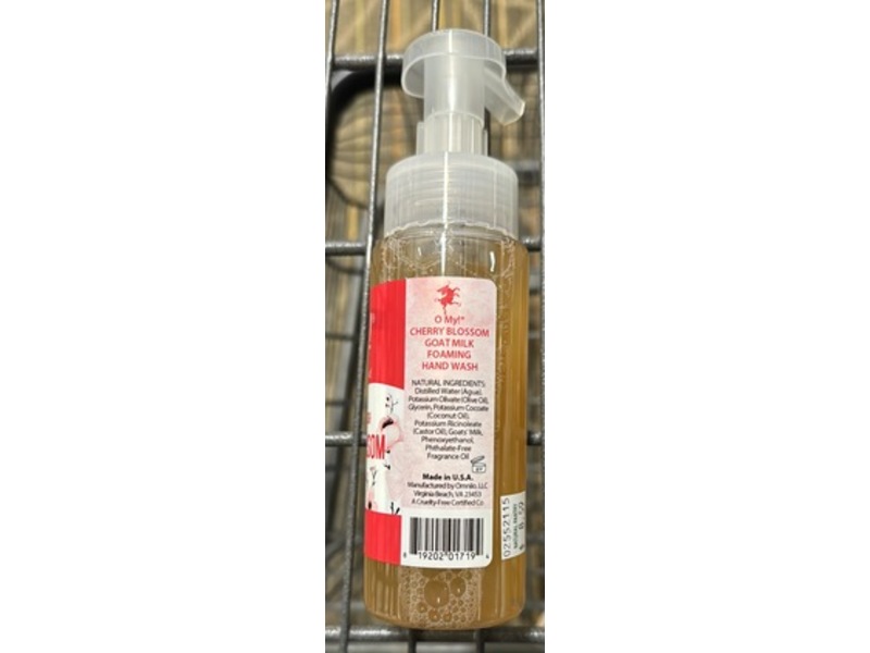 O My! Goat Milk Foaming Hand Wash, Cherry Blossom, 8.5 oz/250 mL