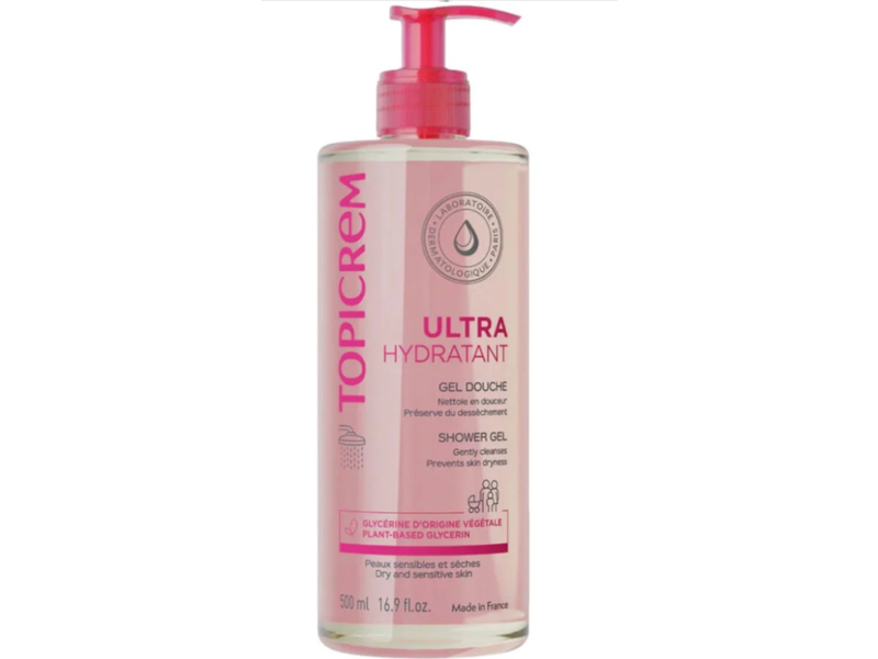 Topicrem Ultra-Hydrating Shower Gel, 16.9 fl oz/500 mL