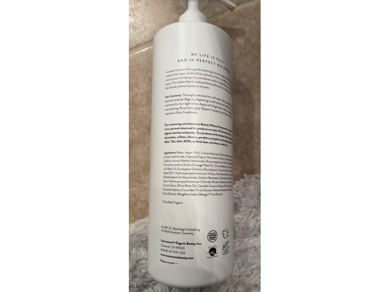 Innersense Pure Harmony Hairbath Shampoo, 32 fl oz/ 946 mL
