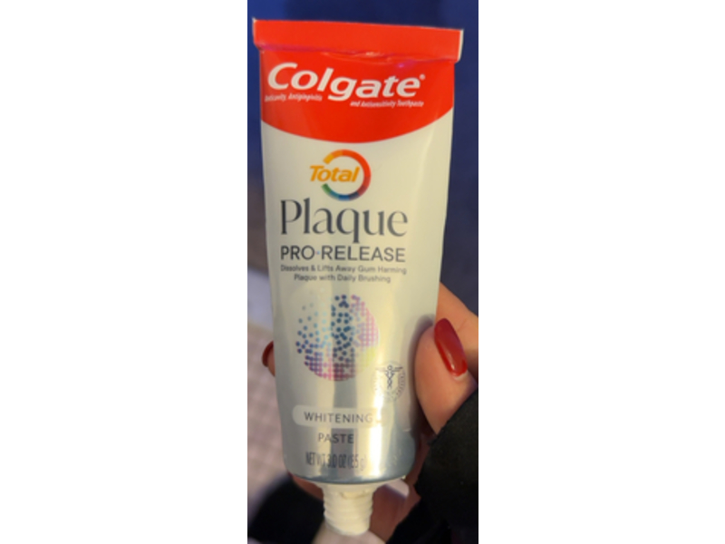Colgate Total Plaque Pro-Release Whitening Toothpaste, 3.0 oz/85 g