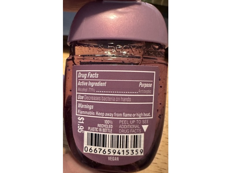 Bath & Body Works PocketBac Anti-Bacterial Hand Gel, Moonlit Goddess, 1 fl oz/29 mL