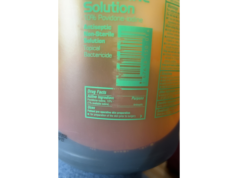 Betadine Solution Antiseptic Non-Sterile Solution, 10% Povidone-Iodine, 3.78 L