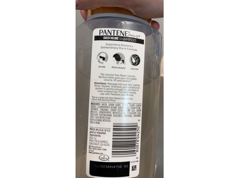 Pantene Pro-V Sheer Volume Shampoo, 25.4 fl oz/750 mL