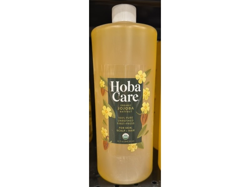HobaCare Natural Organic Skin, Scalp + Hair Oil, Jojoba Extract, 32 fl oz/946.35 mL