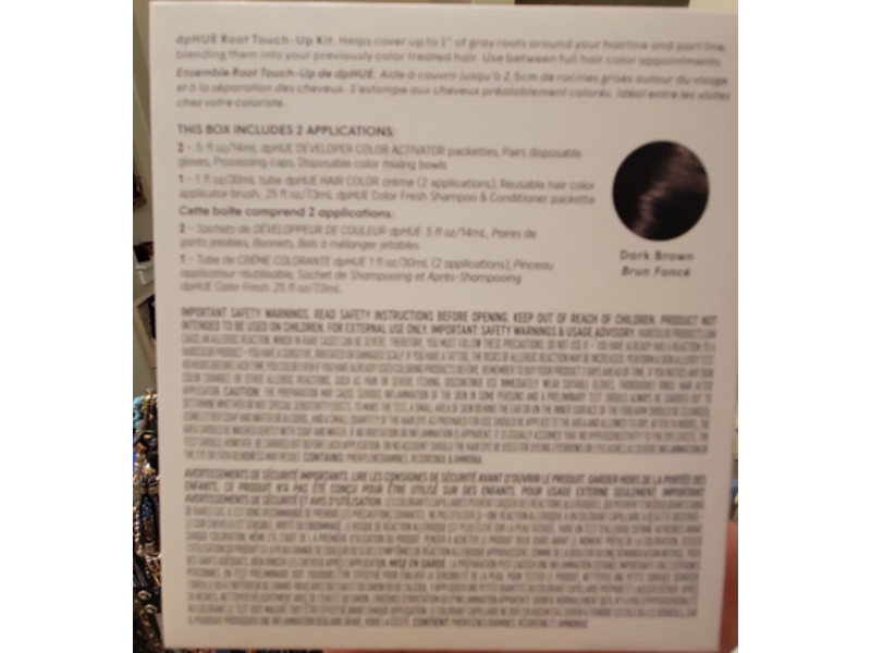 dpHUE Root Touch-Up Kit, Dark Brown, 2 Applications