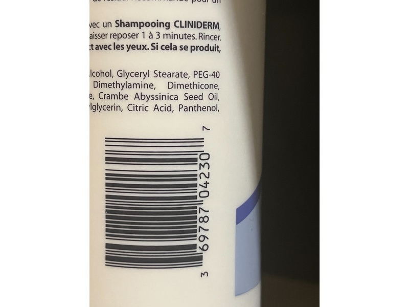 Cliniderm Gentle Conditioner, 7.8 fl oz/230 mL