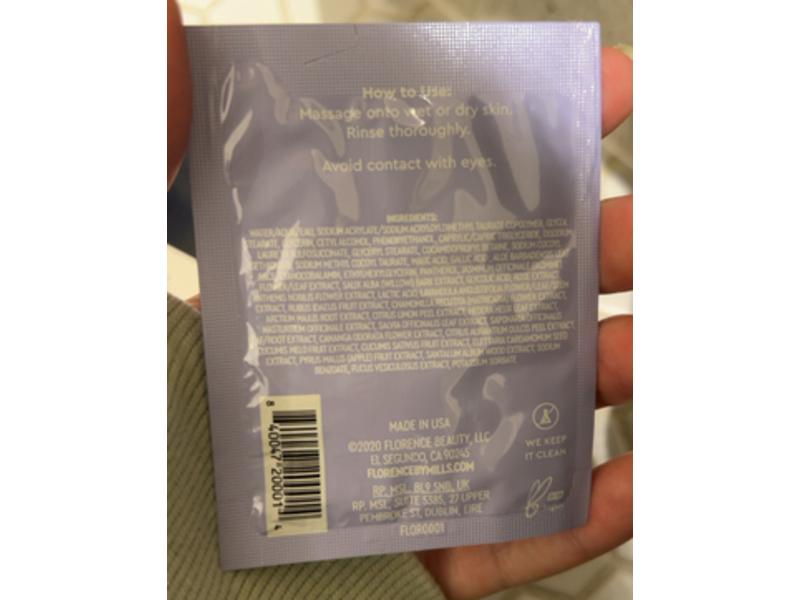 Florence By Mills Clean Magic Face Wash, 0.13 fl oz/4 mL