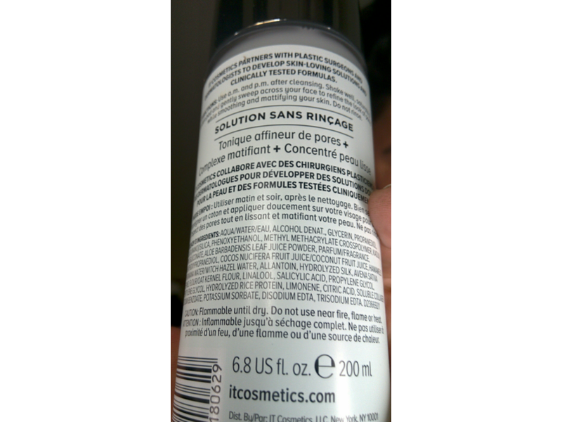 It Cosmetics Bye Bye Pores Leave-On Solution, 6.8 fl oz/200 mL