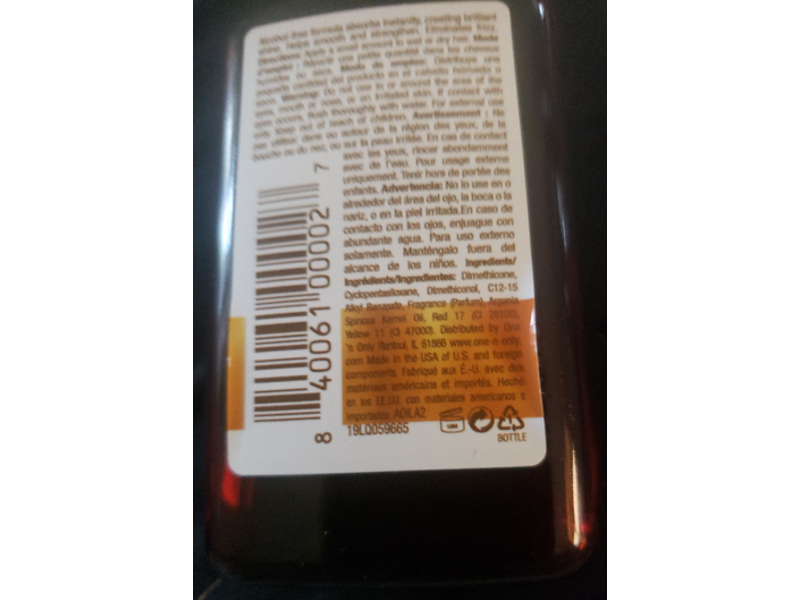 One 'n Only Argan Oil Hair Treatment, Original Formula, 2 fl oz/60 mL