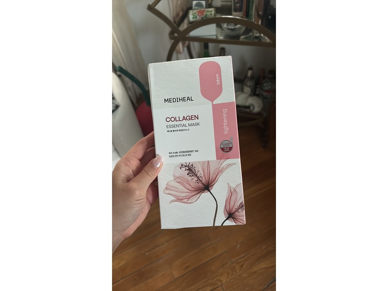 Mediheal Collagen Essential Mask, Tightening, 0.81 fl oz/24 mL, Pack of 4