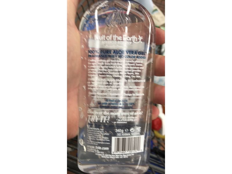 Fruit Of The Earth 100 % Aloe Vera Gel, 12 oz