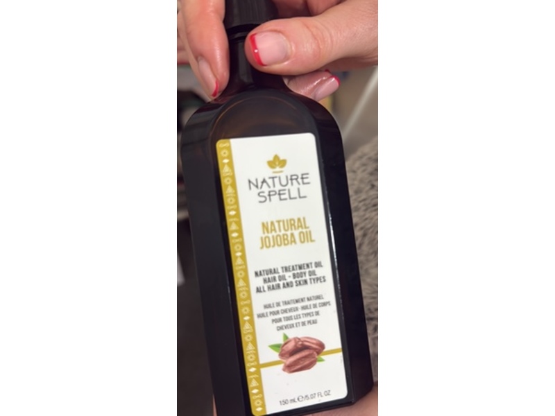 Nature Spell Natural Jojoba Oil Hair & Body Oil, 5.07 fl oz/150 mL