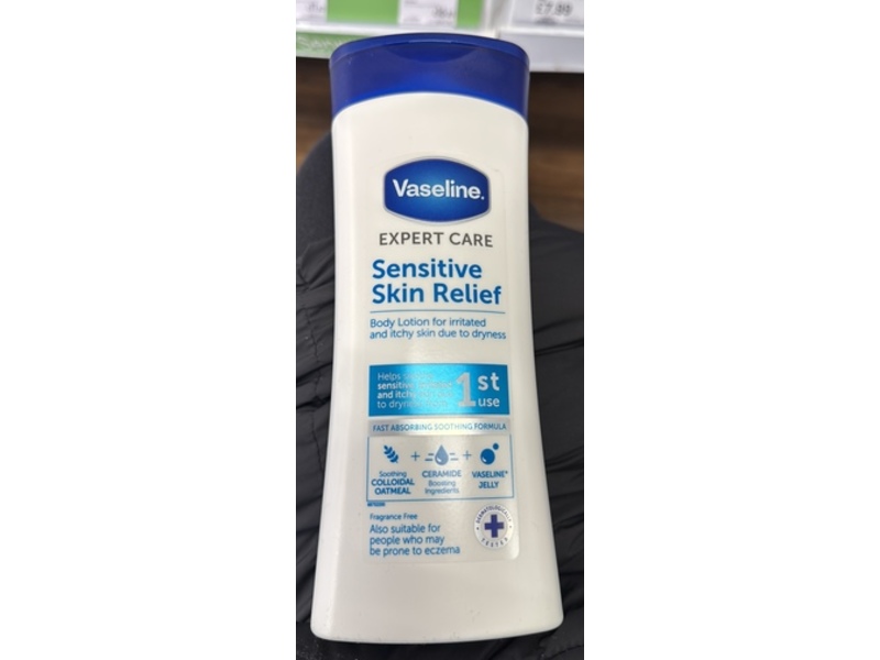 Vaseline Expert Care Sensitive Skin Relief Body Lotion, Colloidal Oatmeal + Ceramide, 400 mL