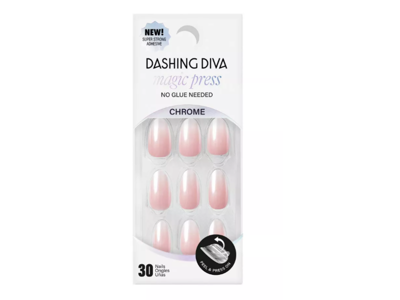 Dashing Diva Magic Press Nails, Rosewater Glaze, 30 Count