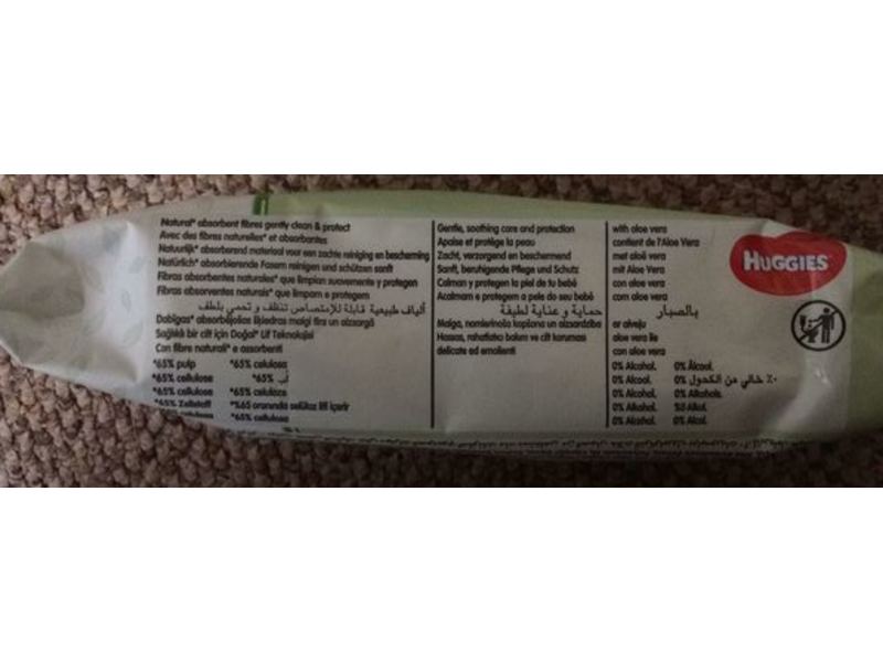 Huggies Natural Care Baby Wipes, Aloe Vera, 56 Count, Pack Of 10