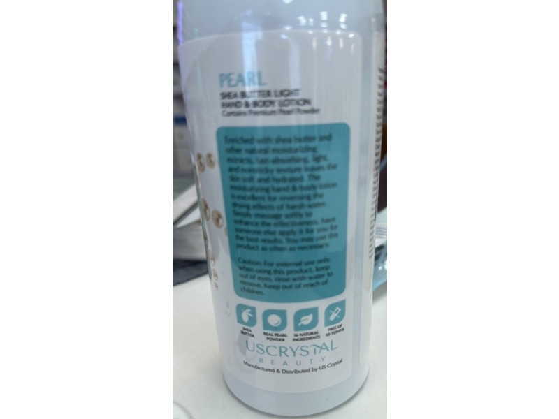 Uscrystal Beauty Hand & Body Lotion, Pearl, 25.4 fl oz/750 mL