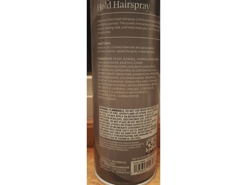 Walgreens Extra Hold Hairspray, 11 oz/311 g