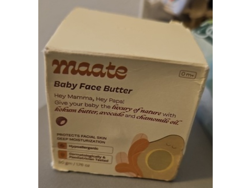 Maate Baby Face Butter, Shea Butter, Avocado, 1.76 oz/50 g