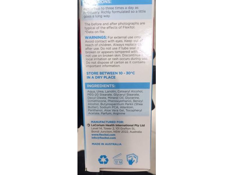 Flexitol Very Dry Skin Cream, 4.4 oz/125 g