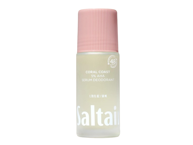 Saltair 5% AHA Serum Deodorant, Coral Coast, 1.70 fl oz/50 mL