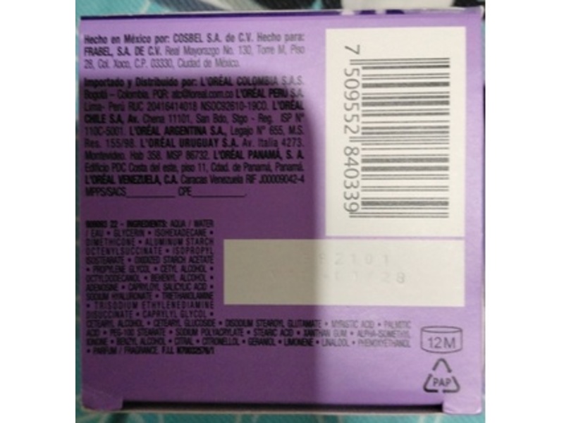 L'Oreal Paris Revitalift Moisturizing Facial Cream, Hyaluronic Acid, 49.5 g