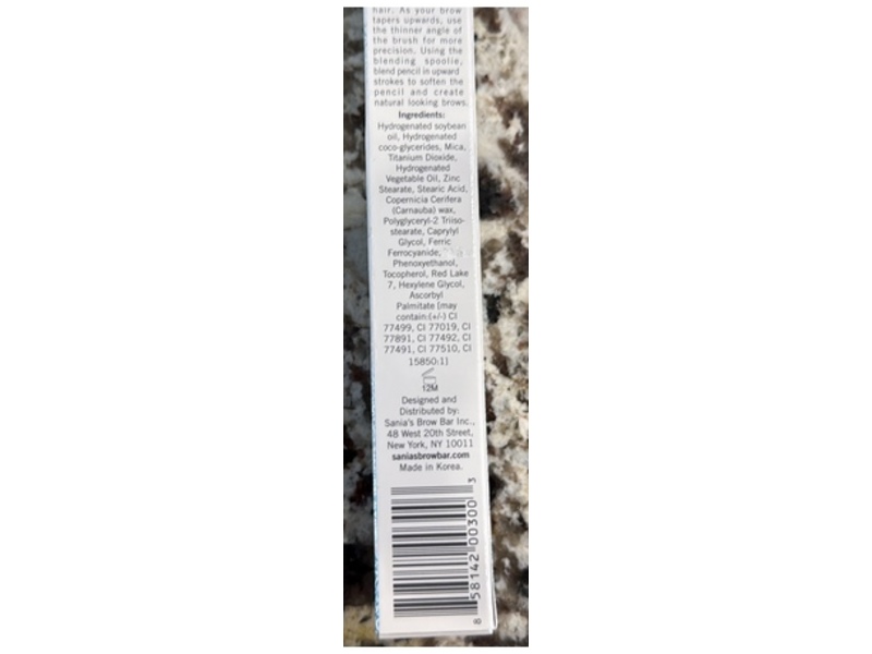 Sania's Brow Bar Brow Pencil, Light, 0.0088 oz/0.25 g