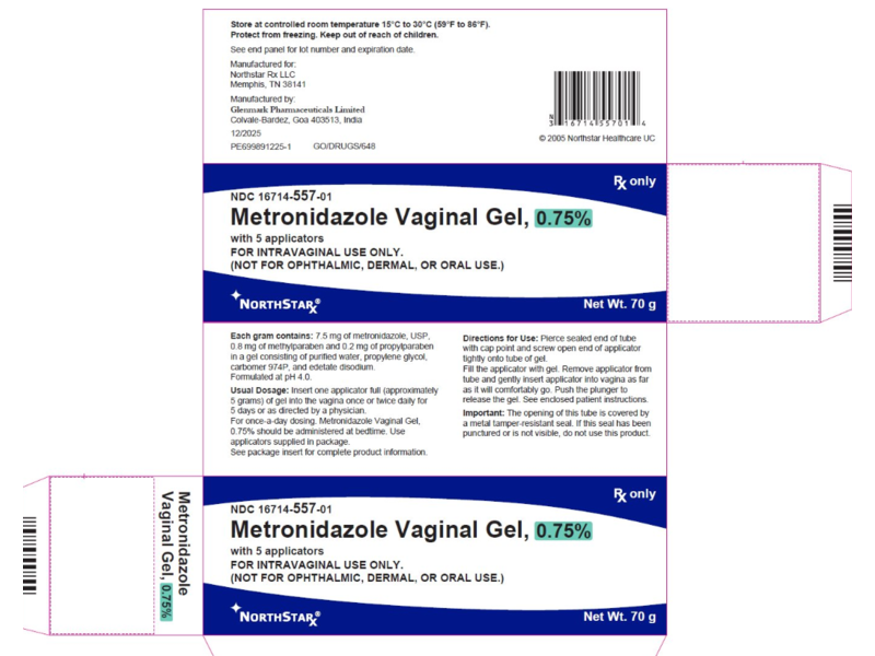 Metronidazole Vaginal Gel, 0.75%, 70 g, NorthStar Rx (RX)