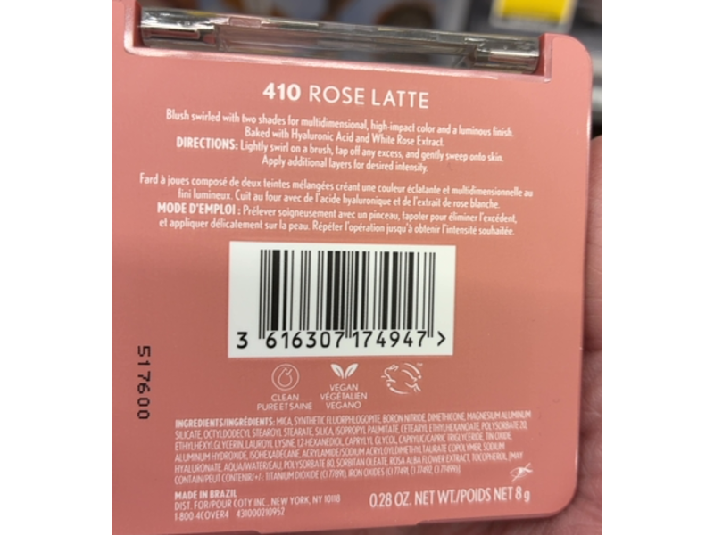 CoverGirl TruBlend Skin Enhancer Baked Luminous Blush, 410 Rose Latte, 0.28 oz/8 g