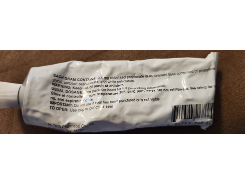 Clobetasol Propionate Ointment 0.05%, 60 g, Hi-Tech (Rx)