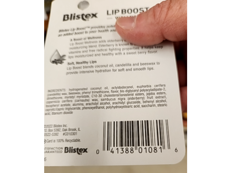 Blistex Lip Boost Wellness, Elderberry, 0.13 0z/3.69 g, Pack Of 2