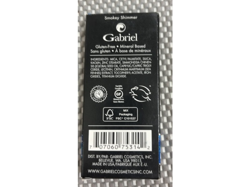 Gabriel Cosmetics Eyeshadow Trio, Smokey Shimmer, 0.112 fl oz/3.2 g