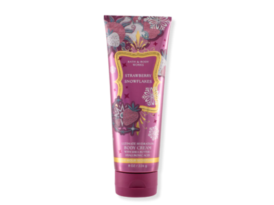 Bath & Body Works Strawberry Snowflakes Ultimate Hydration Body Cream, Shea Butter + Hyaluronic Acid, 8 oz/226 g, 2 Pack