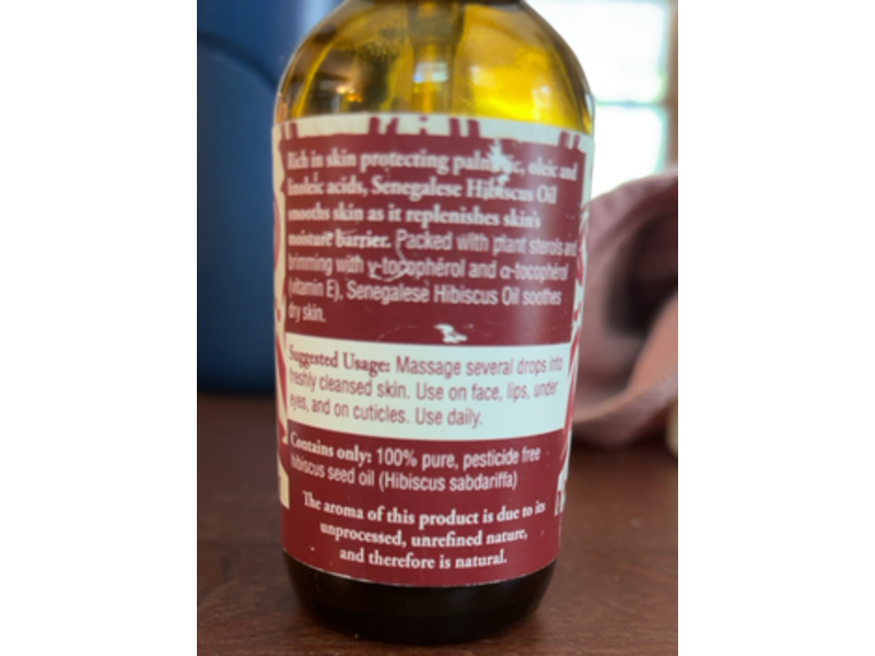 Shea Terra Organics Senegalese Hibiscus Cold Pressed Extra Virgin Oil, 2 oz/59 mL
