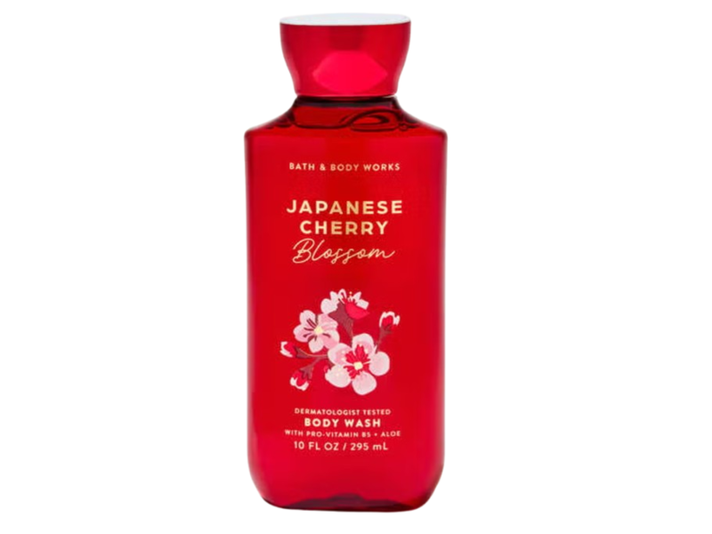 Bath & Body Works Body Wash, Japanese Cherry Blossom, Vitamin B5+Aloe, 10 fl oz/295mL