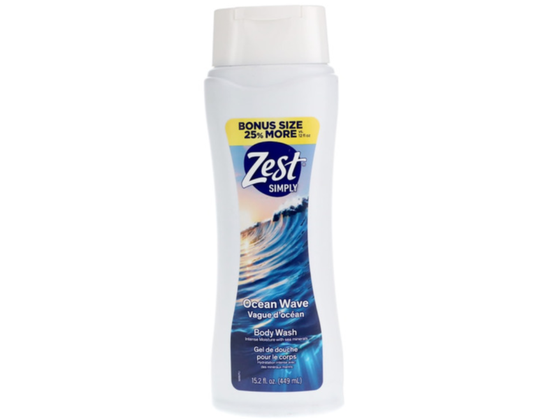 Zest Simply Body Wash, Ocean Wave, 15.2 fl oz/450 mL