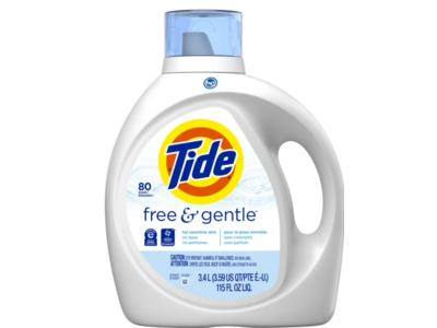 Tide Free & Gentle Detergent, 80 Loads, 115 fl oz/3.4 L