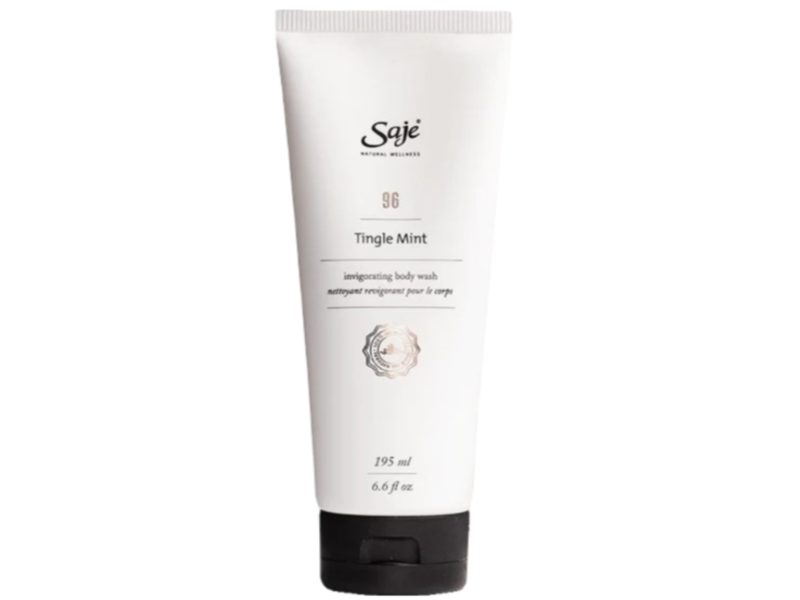Saje Natural Wellness Invigorating Body Wash, Tingle Mint, 6.6 fl oz/195 mL