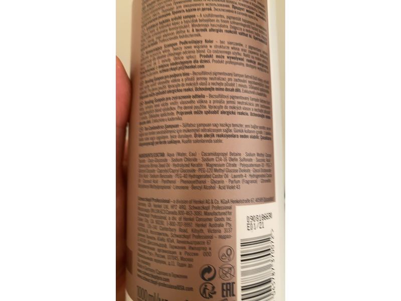 Schwarzkopf Professional Blond Me Shampoo, Cool Blondes, 33.8 fl oz/1000 mL
