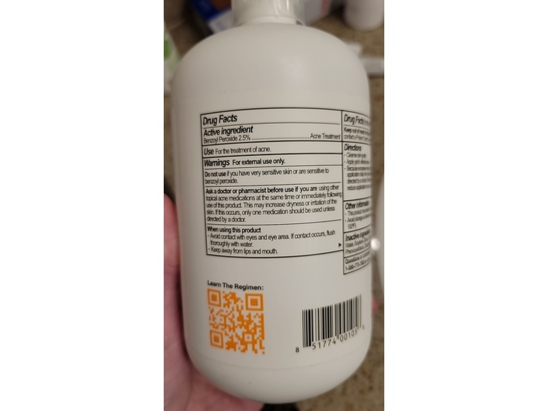 Acne.org Regime Treatment Gel, Benzoyl Peroxide, 16 oz/472 mL