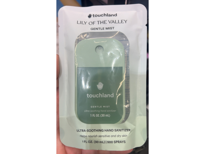 Touchland Gentle Mist Ultra - Soothing Hand Sanitizer, Lily Of The Valley, 1fl oz/30 mL