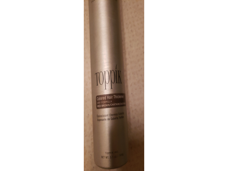 Toppik Colored Hair Thickener, Medium Brown, 5.1oz/144 g
