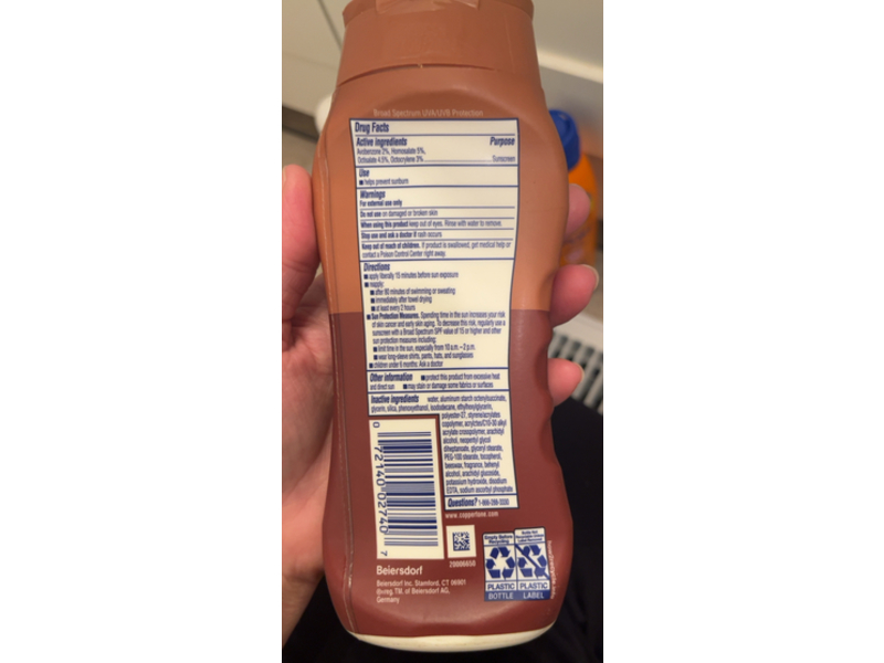 Coppertone Tanning Moisturizing Skin Sunscreen Lotion, SPF 15, 8 fl oz/237 mL