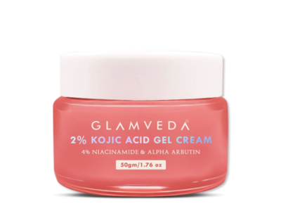 Glamveda 2% Kojic Acid Gel Cream, 4% Niacinamide & Alpha Arbutin, 1.76 oz/50 g