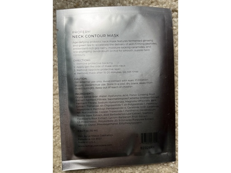 Le Mieux Proferm Neck Contour Mask, 0.34 fl oz/10 mL