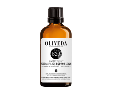 Oliveda B29 Olive Tree Therapy Body Oil Serum, Rosemary Sage, 3.4 fl oz/100 mL