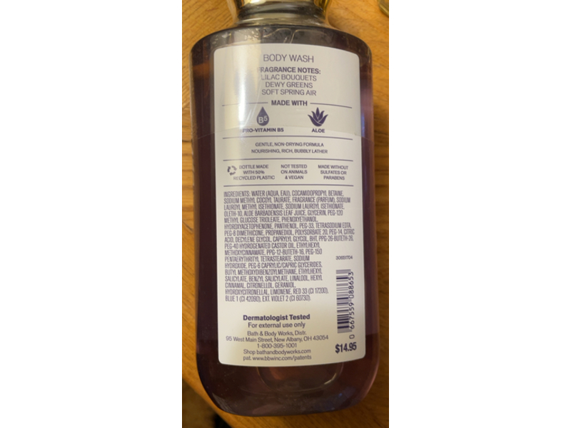 Bath & Body Works Body Wash, Fresh Cut Lilacs, 10 fl oz/295 mL