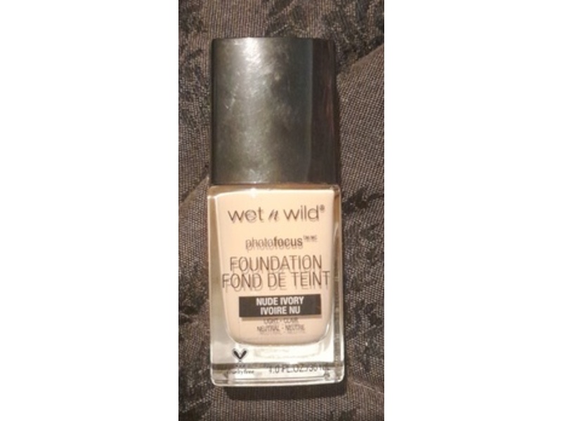 Wet n Wild Photo Focus Foundation, Nude Ivory Light Neutral Mate, 1 fl oz/30 mL