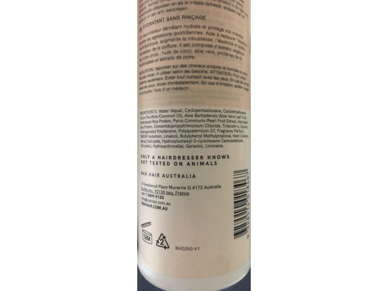 Nak Hair Hydrate Detangle Mist, 250 mL